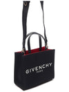 Mini G-Tote Shopping Bag In Canvas Black - GIVENCHY - BALAAN 4