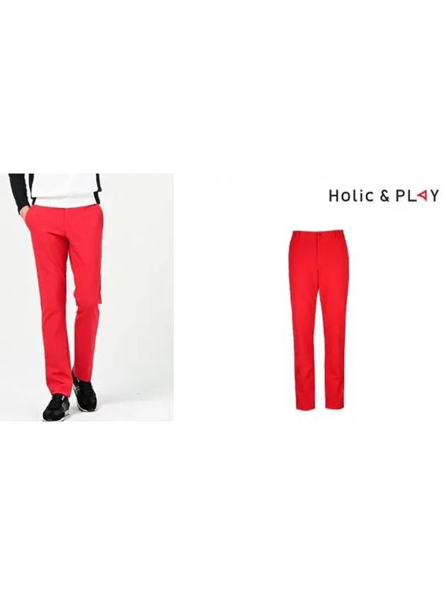 spandex white brushed golf pants-HB3MPT003RD - HOLIC&PLAY - BALAAN 6