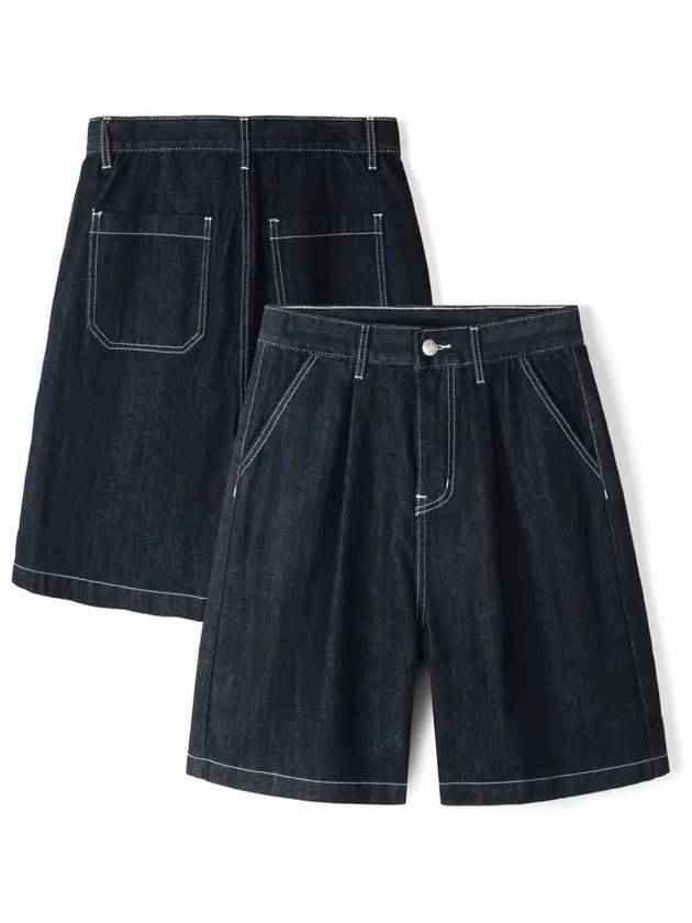 Washed Denim Bermuda Shorts Navy - INDUST - BALAAN 8