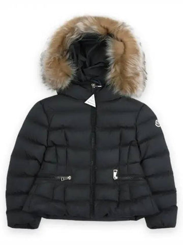 Kids BOEDTTE Hooded Fur Down Padded Jacket Black 1A00047 54A81 999 1136720 - MONCLER - BALAAN 1