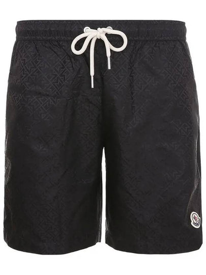 Monogram Jacquard Swim Shorts Black - MONCLER - BALAAN 2