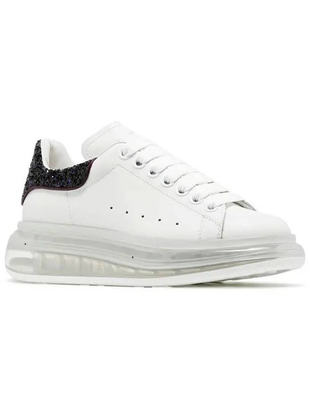 Glitter Black Tab Low Top Sneakers White - ALEXANDER MCQUEEN - BALAAN 2