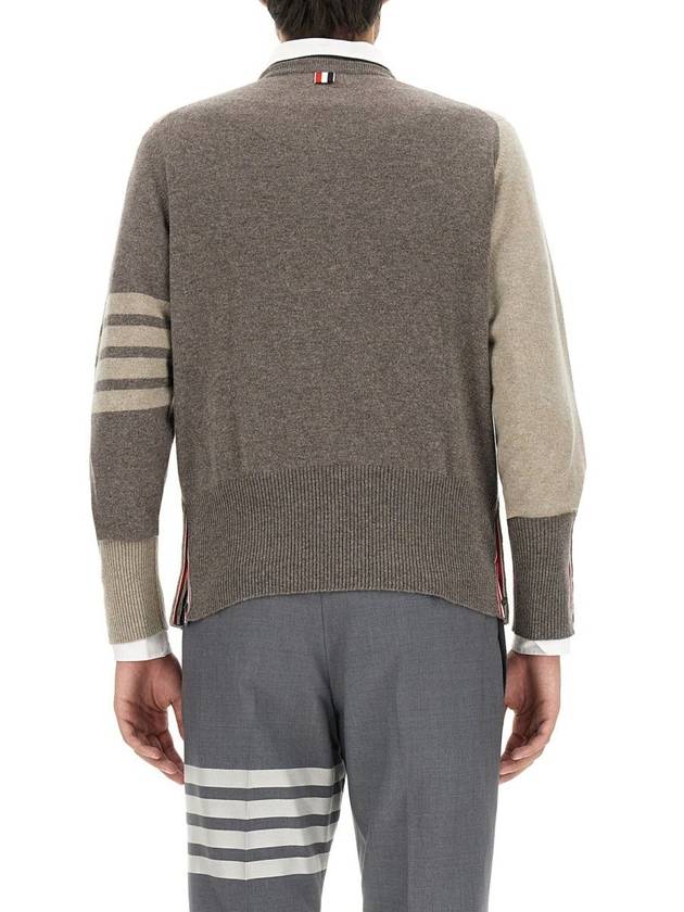 Fun Mix 4 Bar Cashmere Knit Top Beige - THOM BROWNE - BALAAN 5