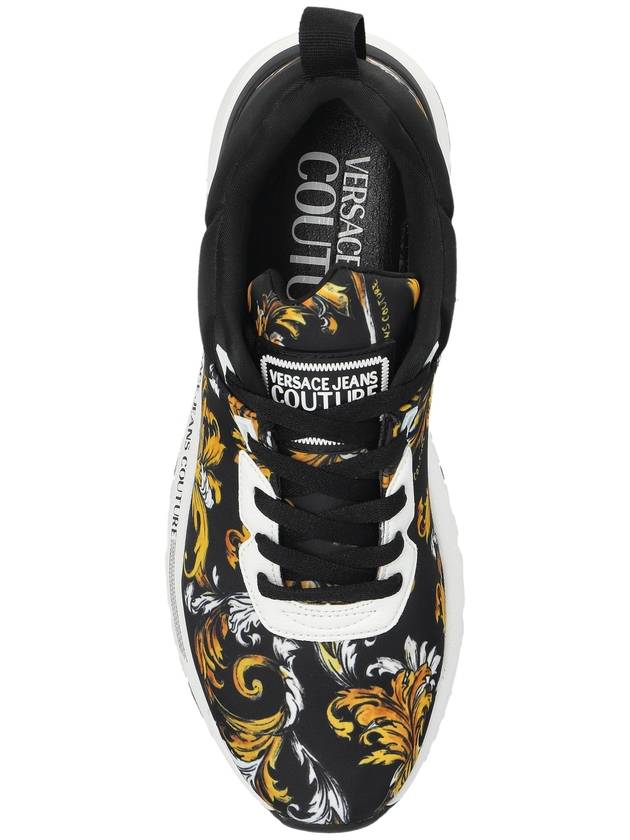 Versace Jeans Couture Sneakers With Barocco Print, Men's, Black - VERSACE - BALAAN 6