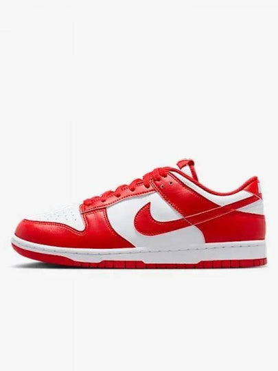 Dunk Retro Low Top Sneakers White University Red - NIKE - BALAAN 2