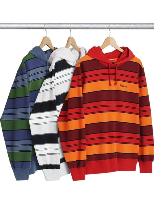 Striped Hooded Crewneck Red - SUPREME - BALAAN 2