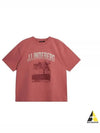 Tjorn Boxy Printed Short Sleeve T-Shirt Dusty Cedar - J.LINDEBERG - BALAAN 2