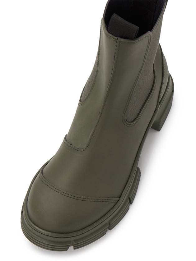 Rubber City Chelsea Boots Green - GANNI - BALAAN 8