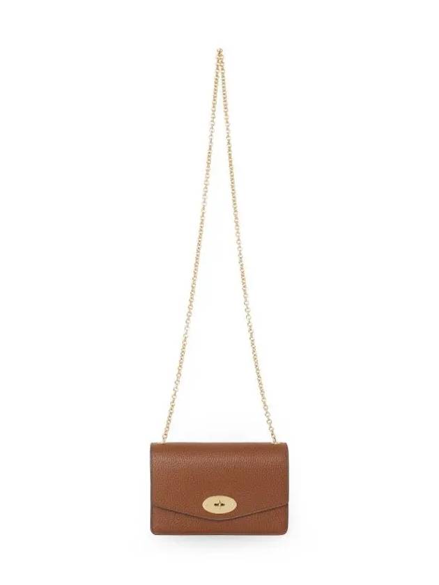 Women's Darley Leather Chain Small Shoulder Bag Brown - MULBERRY - BALAAN 4