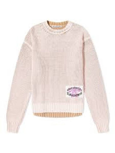 Smashing Bow Logo Label Knit Top Pink - ACNE STUDIOS - BALAAN 1