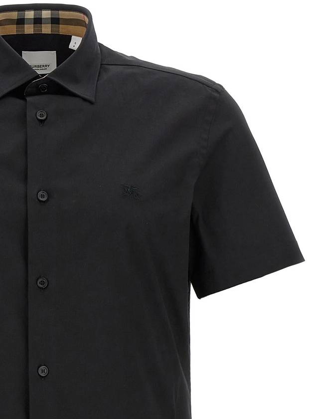 Organic Cotton Polo Shirt Black - BURBERRY - BALAAN 4