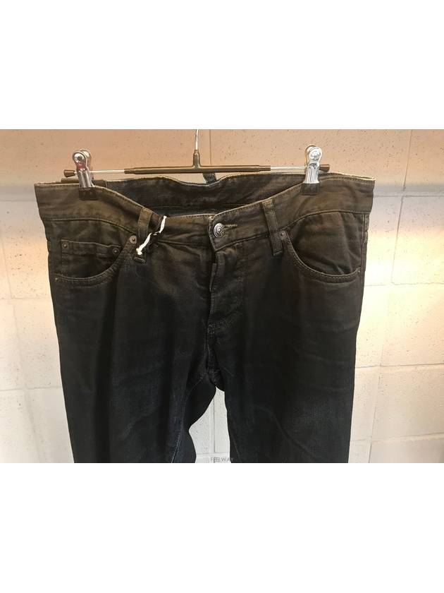 Men's Black Wax Coating Dirty Oil Slim Fit Jeans 71LA0689 - DSQUARED2 - BALAAN 4