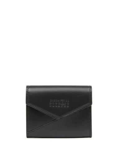 Japanese 6 Leather Card Wallet Black - MAISON MARGIELA - BALAAN 1