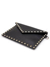 Rockstud Envelope Women's Clutch Bag Black - VALENTINO - BALAAN.