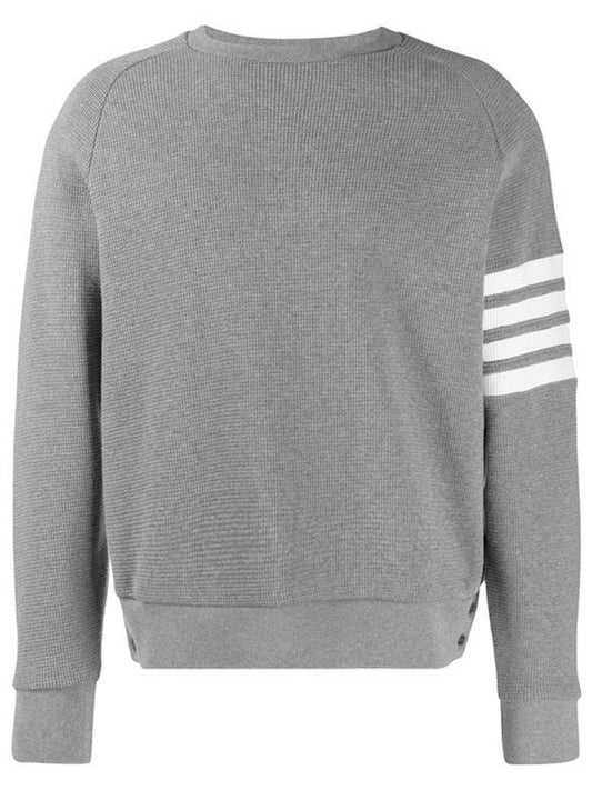 4 Bar Stripe Sweatshirt Grey - THOM BROWNE - BALAAN 1