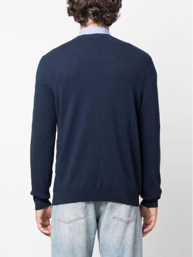 Embroidered Logo Knit Top Navy - A.P.C. - BALAAN 5