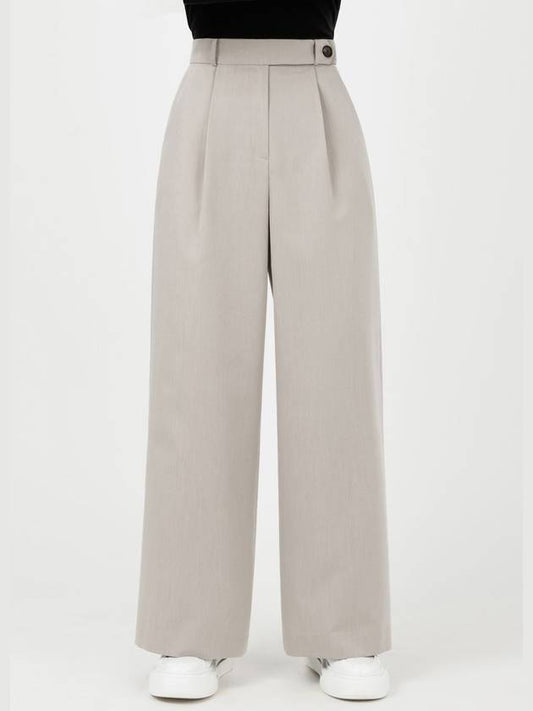 Denzel High-waist Wide Slacks Grey - RAMUSTUDIO - BALAAN 2