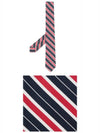 Striped Classic Silk Tie Navy Red - THOM BROWNE - BALAAN 5