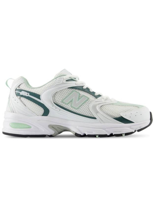 530 Mesh Panel Low Top Sneakers Green White - NEW BALANCE - BALAAN 2