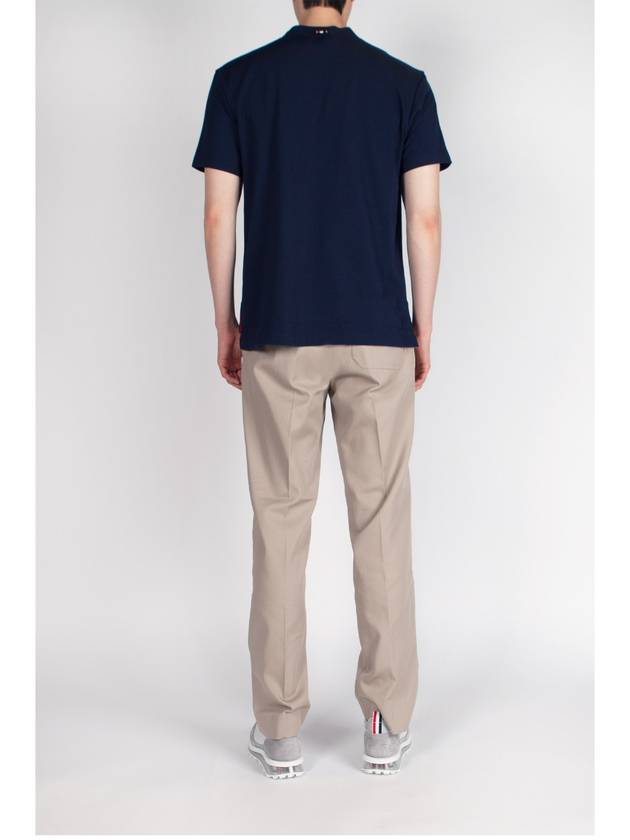 Hector Patch Short Sleeve T-Shirt Navy - THOM BROWNE - BALAAN 5