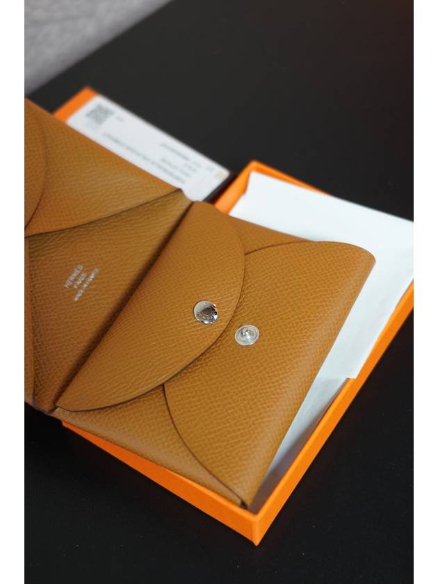 Calvi Duo Card Wallet Brown - HERMES - BALAAN 6