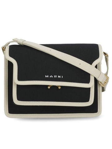 Nylon Jacquard Shoulder Bag Black - MARNI - BALAAN 1