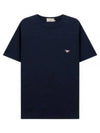 Tricolor Fox Patch Classic Pocket Short Sleeve T-Shirt Navy - MAISON KITSUNE - BALAAN 1