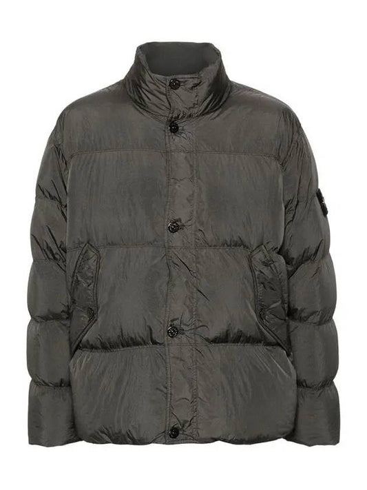 Garment Dyed Crinkle Reps Down Padding Grey - STONE ISLAND - BALAAN 2