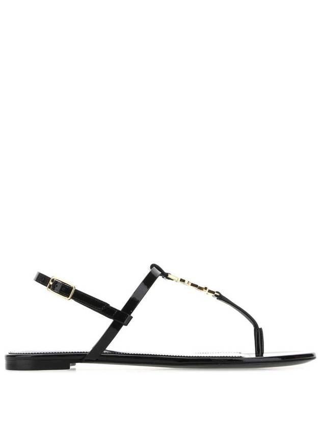 Women's Monogram Cassandra Sandals Black - SAINT LAURENT - BALAAN 2