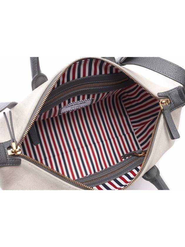 Grosgrain Loop Tote Bag Beige - THOM BROWNE - BALAAN 7