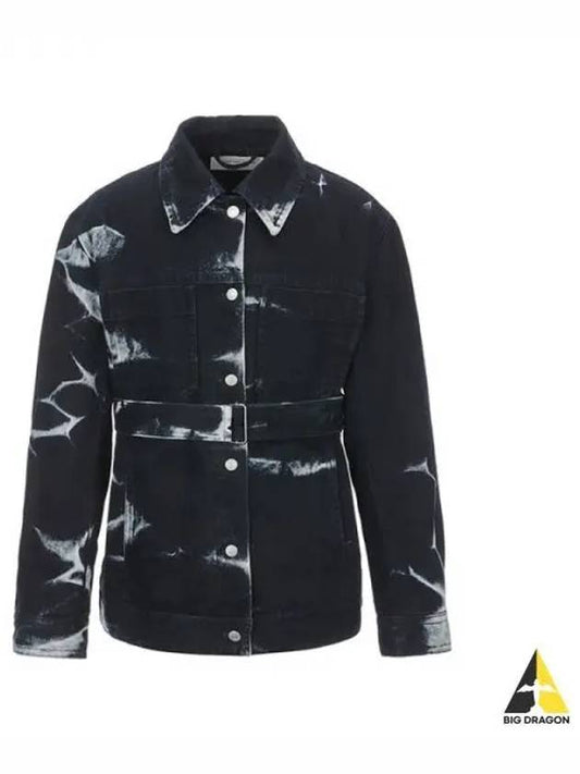 Dries Van Noten Bleached Denim Shirt Black 0105105430 - DRIES VAN NOTEN - BALAAN 1