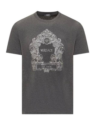 Short Sleeve T-Shirt 10139441A09893 1E210 GRAY - VERSACE - BALAAN 1