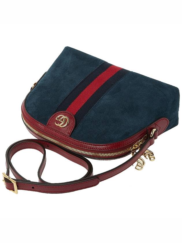 Ophidia small suede cross bag navy - GUCCI - BALAAN.