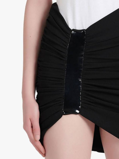 Asymmetric Black Miniskirt - BALMAIN - BALAAN 2