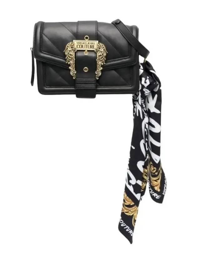 Jean Scarf Baroque Buckle Logo Shoulder Bag Black - VERSACE - BALAAN 2