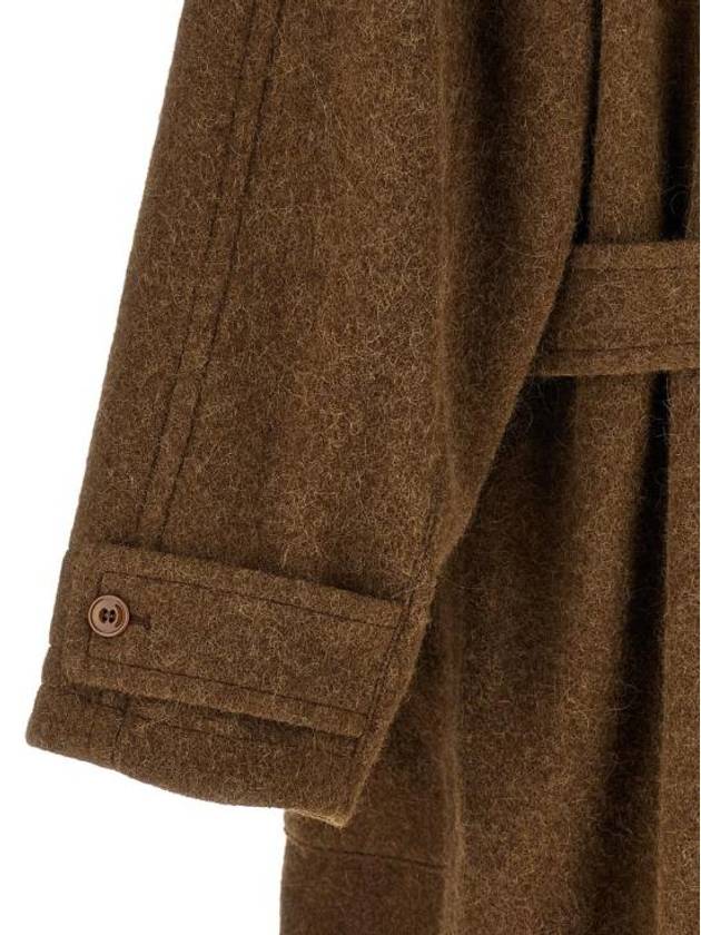 Alpaca Wool Duffel Coat Brown - LEMAIRE - BALAAN 5