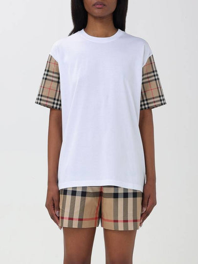 Vintage Check Sleeve Short Sleeve T-Shirt White - BURBERRY - BALAAN 2