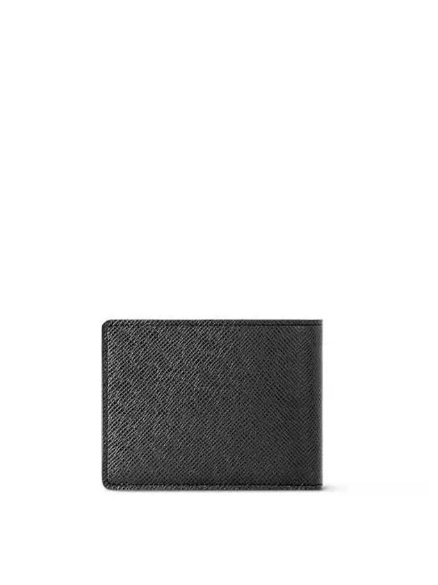 Multiple Taiga Leather Half Wallet Black - LOUIS VUITTON - BALAAN 4