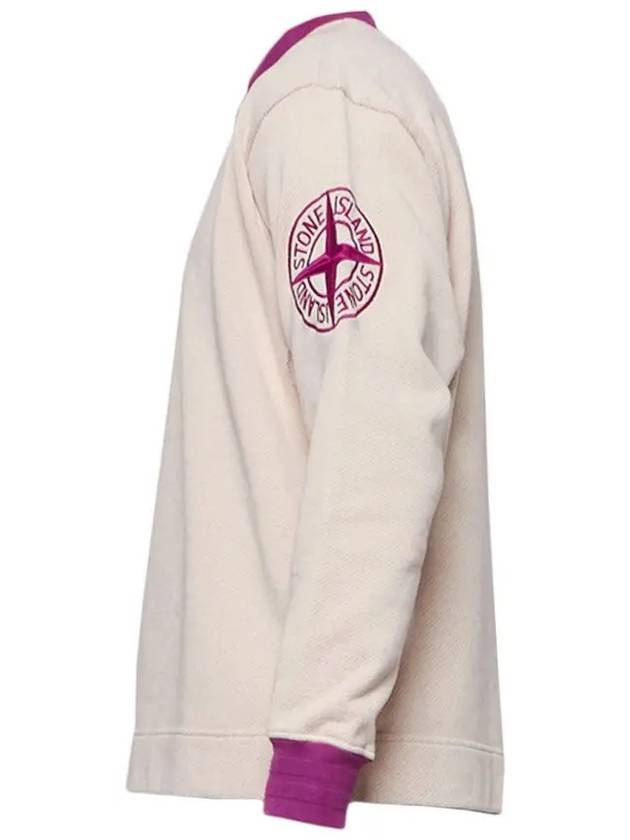 Embroidered Logo Two Tone Sweatshirt Purple Light Pink - STONE ISLAND - BALAAN 5