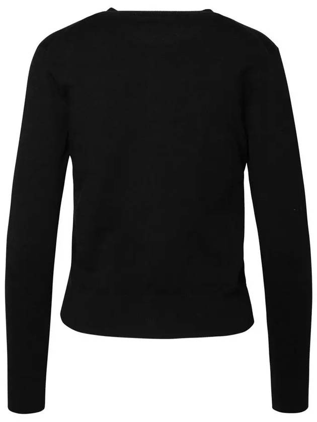 Women's Embroidered Logo Round Neck Cardigan Black - POLO RALPH LAUREN - BALAAN 4