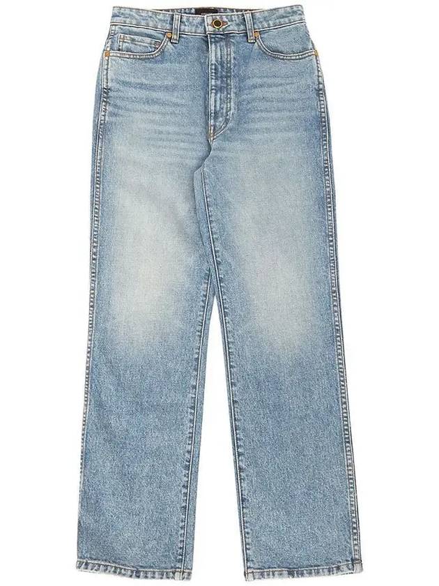 Women's Vivienne Washed Crop Jeans Vintage Blue - KHAITE - BALAAN 2