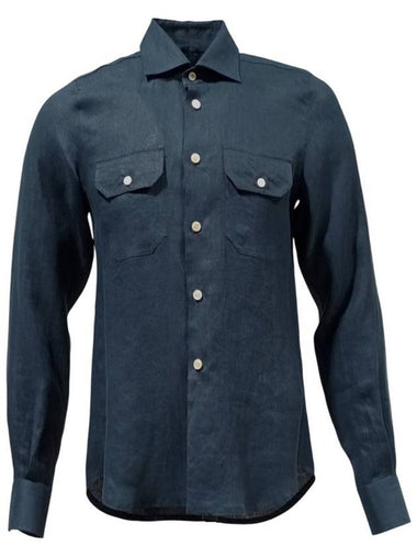 Kiton Navy Blue Shirt - KITON - BALAAN 1