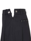 Official W LOGO BAND POINT PLEATS SQ BK - ANEWGOLF - BALAAN 6