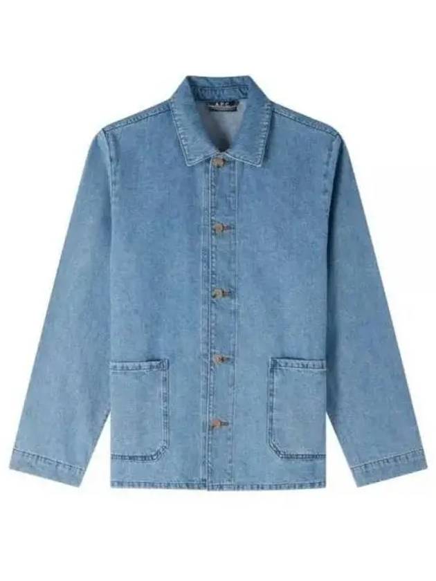 Kerlouan Logo Denim Jacket Pale Blue - A.P.C. - BALAAN 2