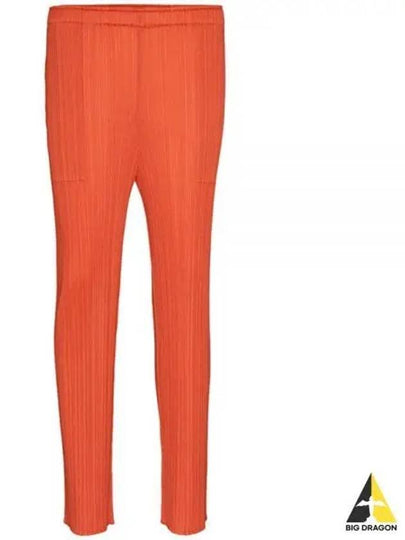 MC November Pleated Straight Pants Orange - ISSEY MIYAKE - BALAAN 2