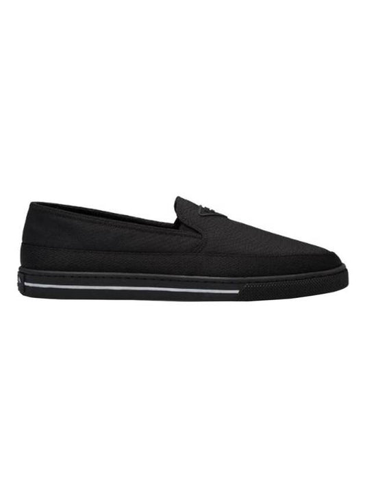 nylon slip-on low top sneakers black - PRADA - BALAAN 1