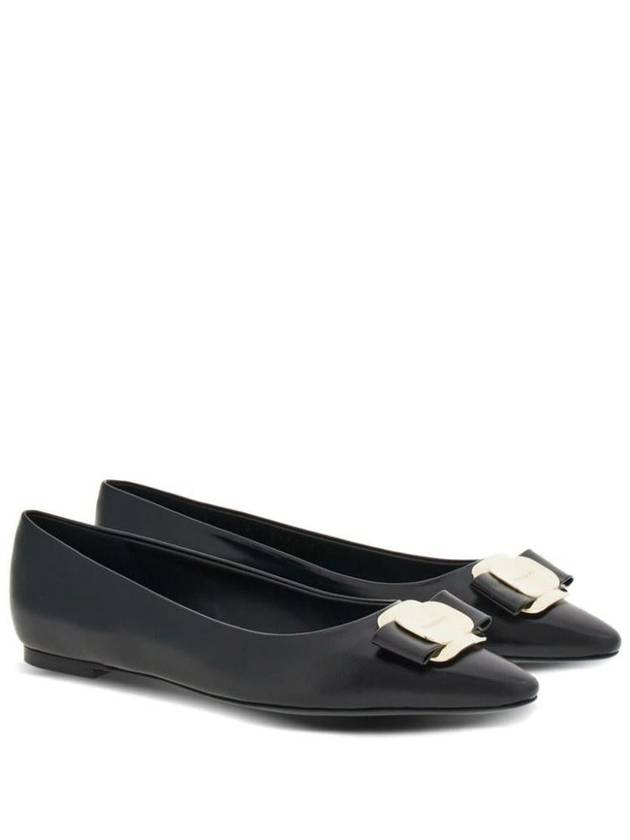 New Vara Plate Ballet Flat Black - SALVATORE FERRAGAMO - BALAAN 6