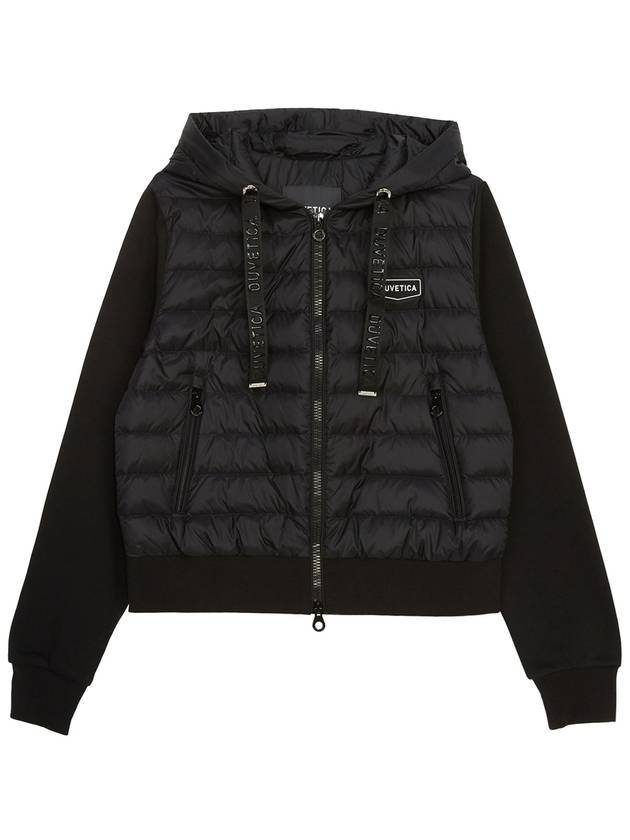 Bolsena Goose Down Mix Padded Cardigan Black - DUVETICA - BALAAN 1