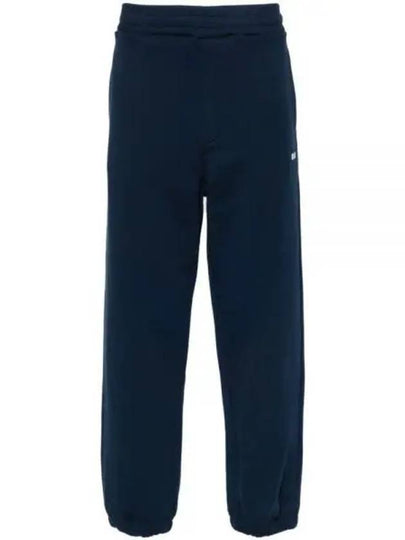 Micro Logo Cotton Track Pants Navy - MSGM - BALAAN 2