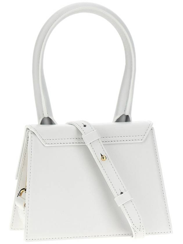 Le Chiquito Moyen Medium Leather Tote Bag White - JACQUEMUS - BALAAN 3